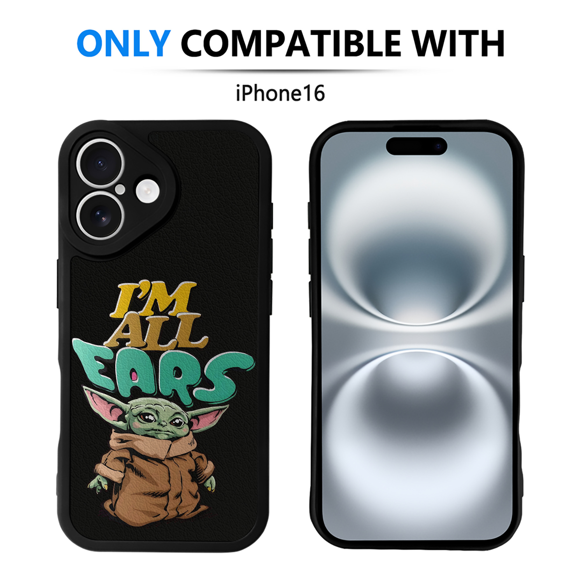 （画像用） スター・ウォーズ Star Wars 【iPhone 16シリーズ対応】シリコンスマホケース（レザー調） 材質：シリコン